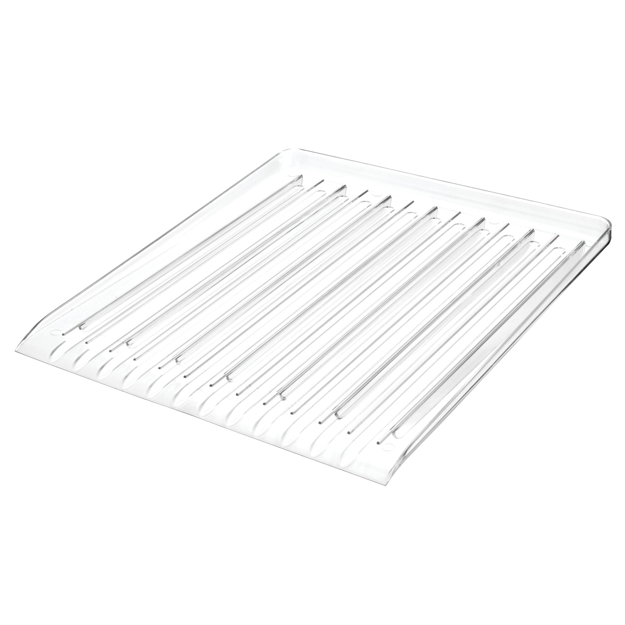 iDesign Forma BPA-Free Plastic Dish Drainer - 12" x 14.25" x 1.5", Clear