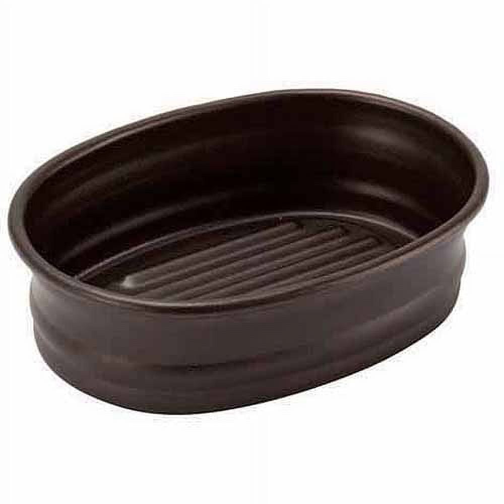 InterDesign Olivia Bar Soap Dish for Bathroom Vanities, Kitchen Sink, Bronze