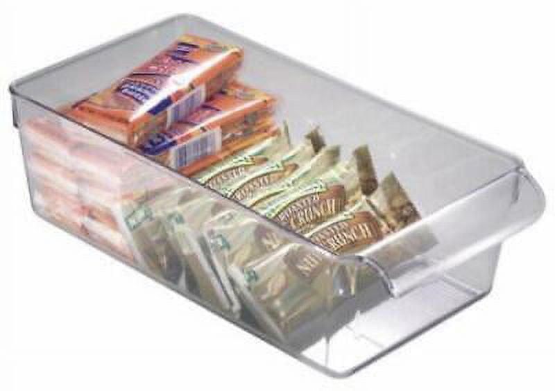iDesign Clear Storage Bin 3.5 in. H X 6 in. W X 11.5 in. D Stackable
