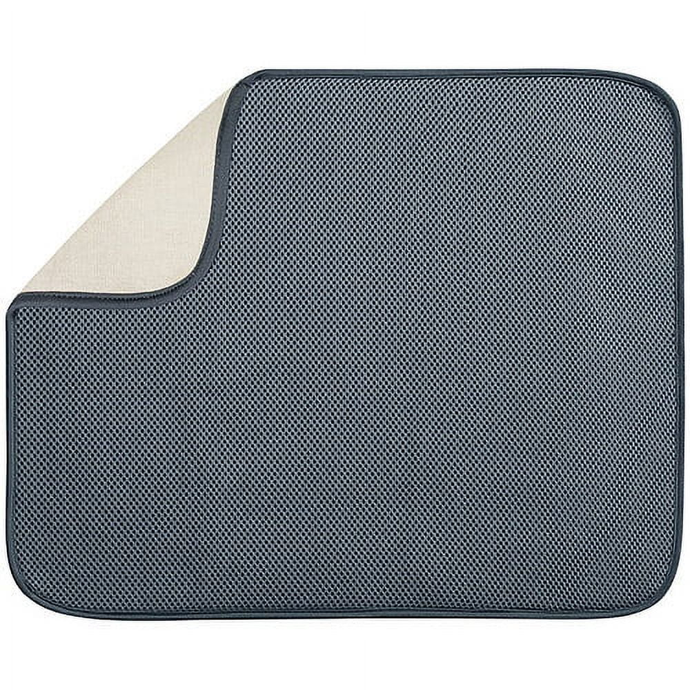 InterDesign iDry Kitchen Mat Solid, Large, Gray