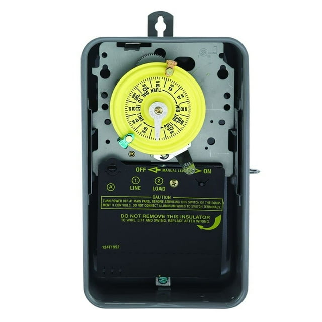 Intermatic Indoor and Outdoor Mechanical Timer Switch 120 V Gray