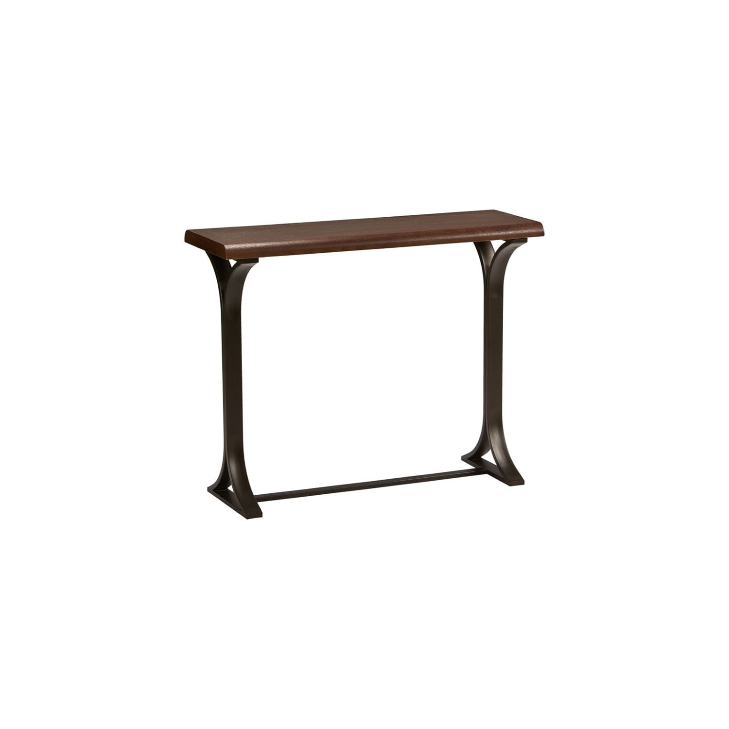 International Caravan QJ-267-WT-SN Hamburg Contemporary MDF & Metal Console Table, Sonoma Oak Wood Veneer