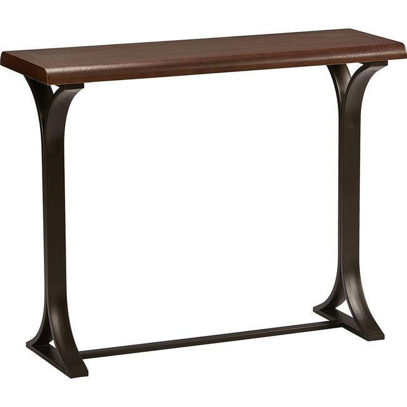 International Caravan QJ-267-WT-SN Hamburg Contemporary MDF & Metal Console Table, Sonoma Oak Wood Veneer