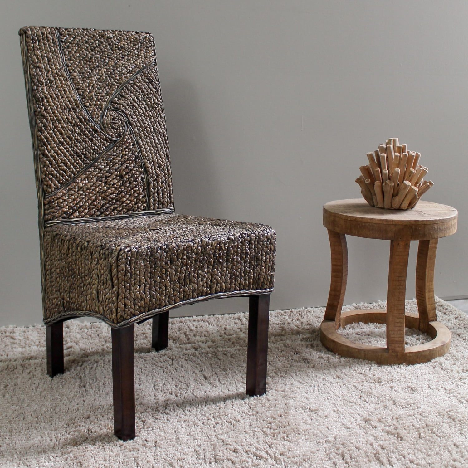 Lambada Hyacinth Spiral Design Chair (Set of 2)