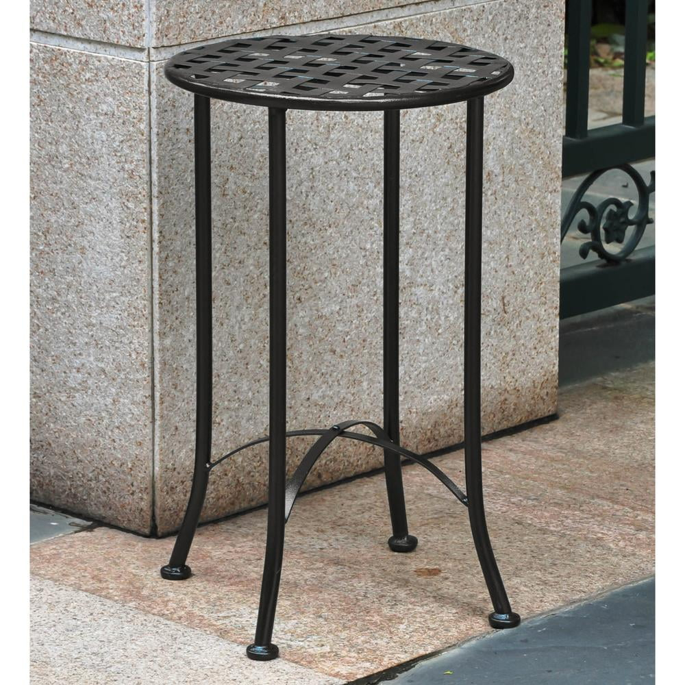 Mandalay Iron Round Table, Antique Black