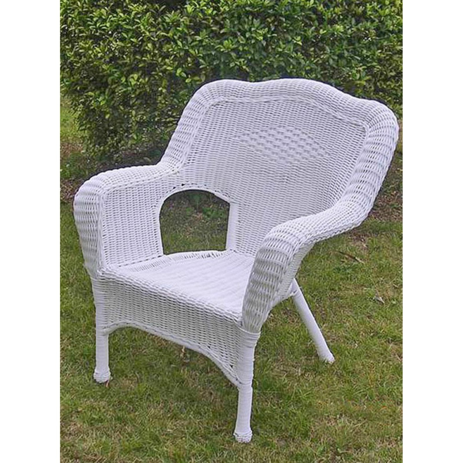 International Caravan Monaco Resin Patio Chair in White (Set of 2)