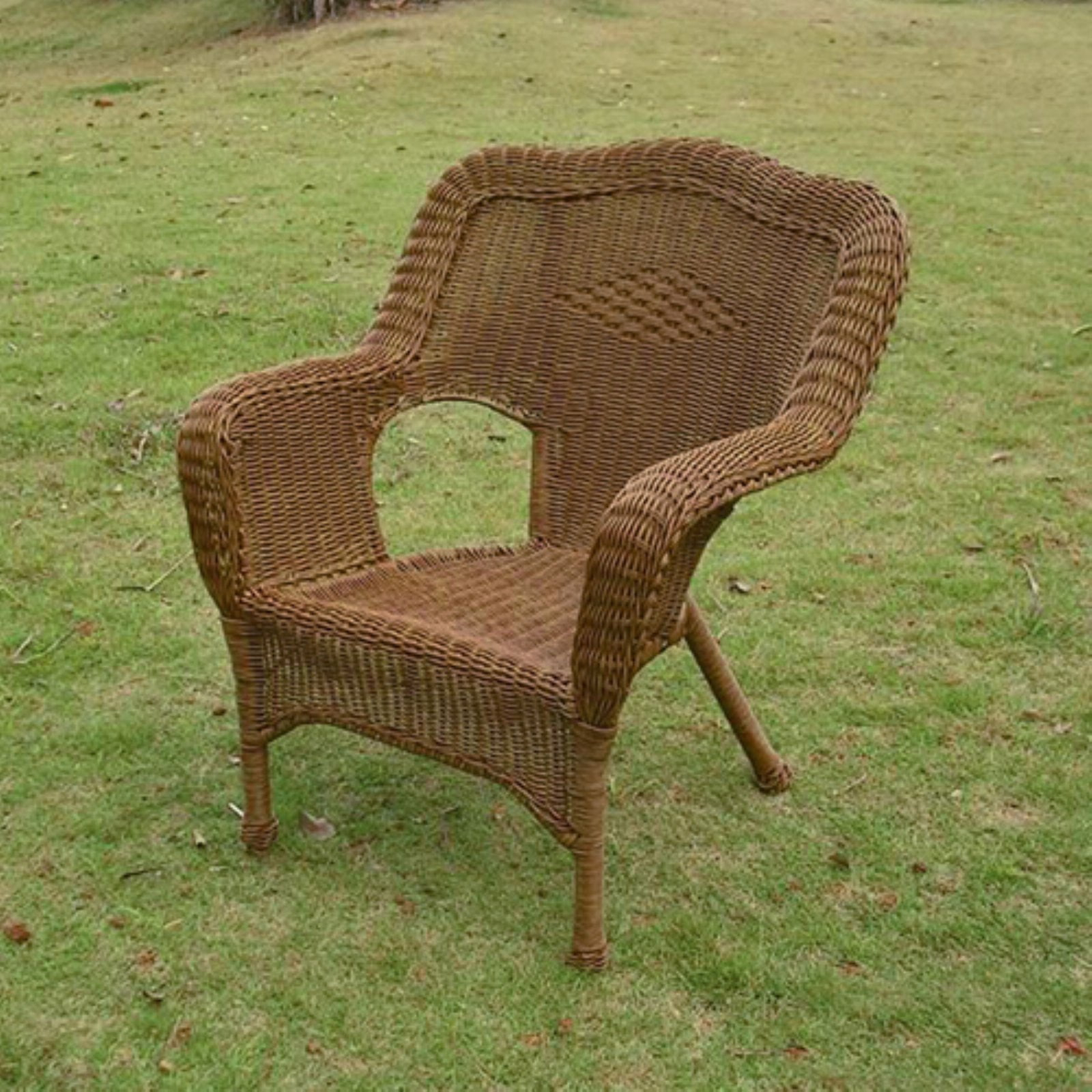 International Caravan Monaco Resin Patio Chair in Mocha (Set of 2)