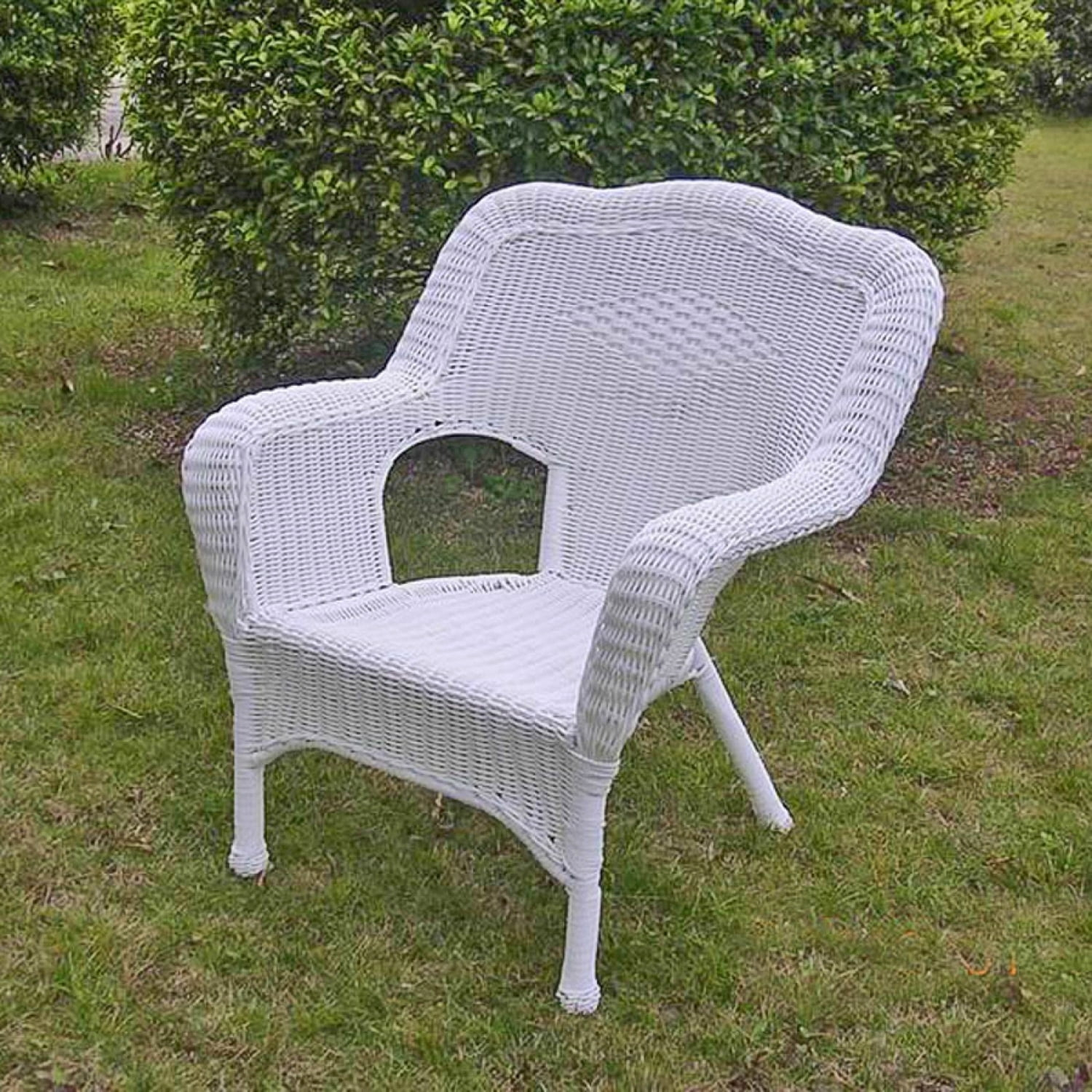 International Caravan Monaco Resin Patio Chair in White (Set of 2)