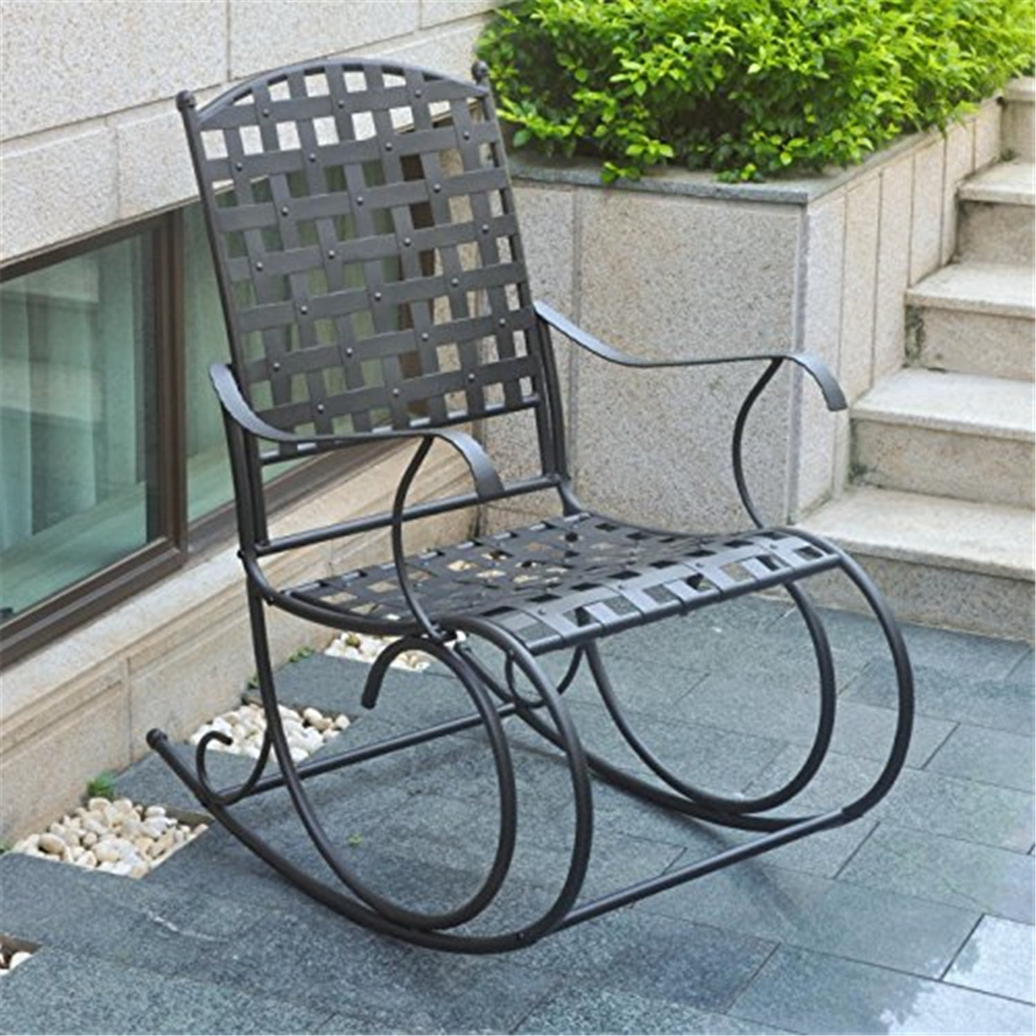 Santa Fe Iron Nailhead Rocker, Bronze