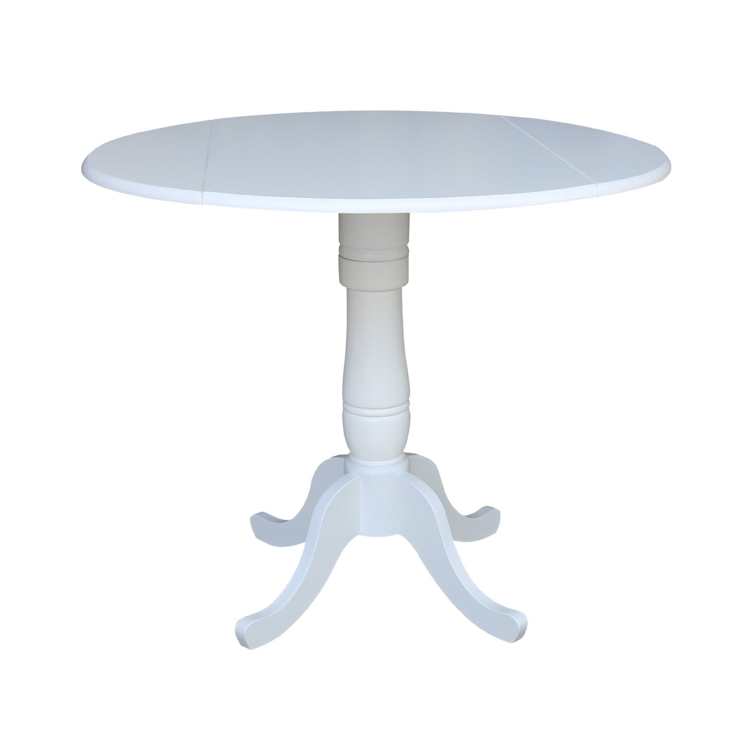 International Concepts 42 In Round dual drop Leaf Pedestal Table - 35.5  inchesH