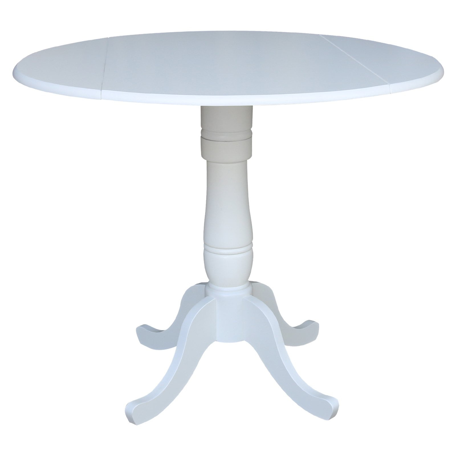 International Concepts 42 In Round dual drop Leaf Pedestal Table - 35.5  inchesH