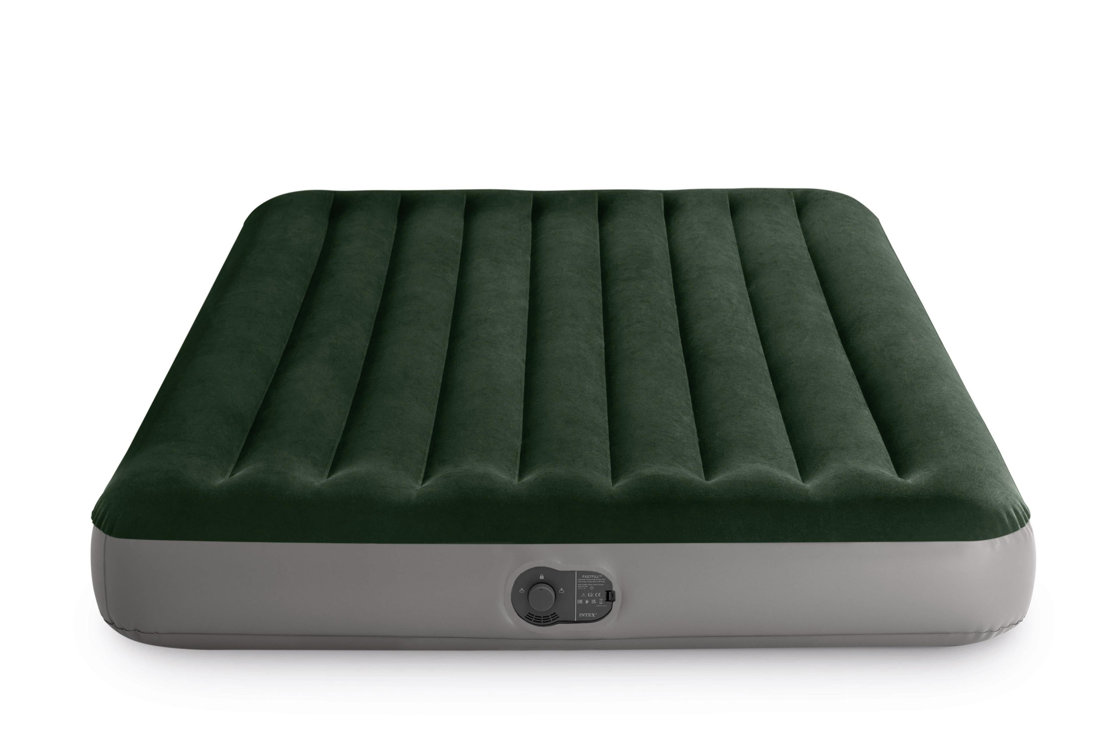 Intex 10in Queen Durabeam Prestige Air Mattress Bed with Internal Fastfill USB Powered Pump