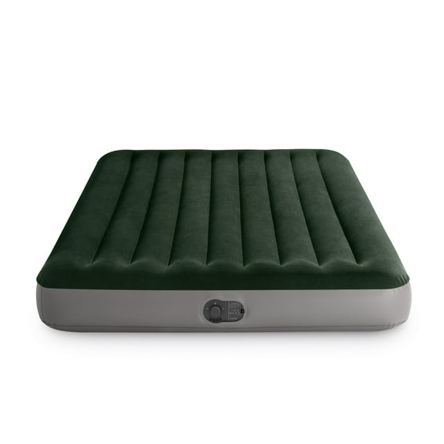 Intex 10in Queen Durabeam Prestige Air Mattress Bed with Internal Fastfill USB Powered Pump