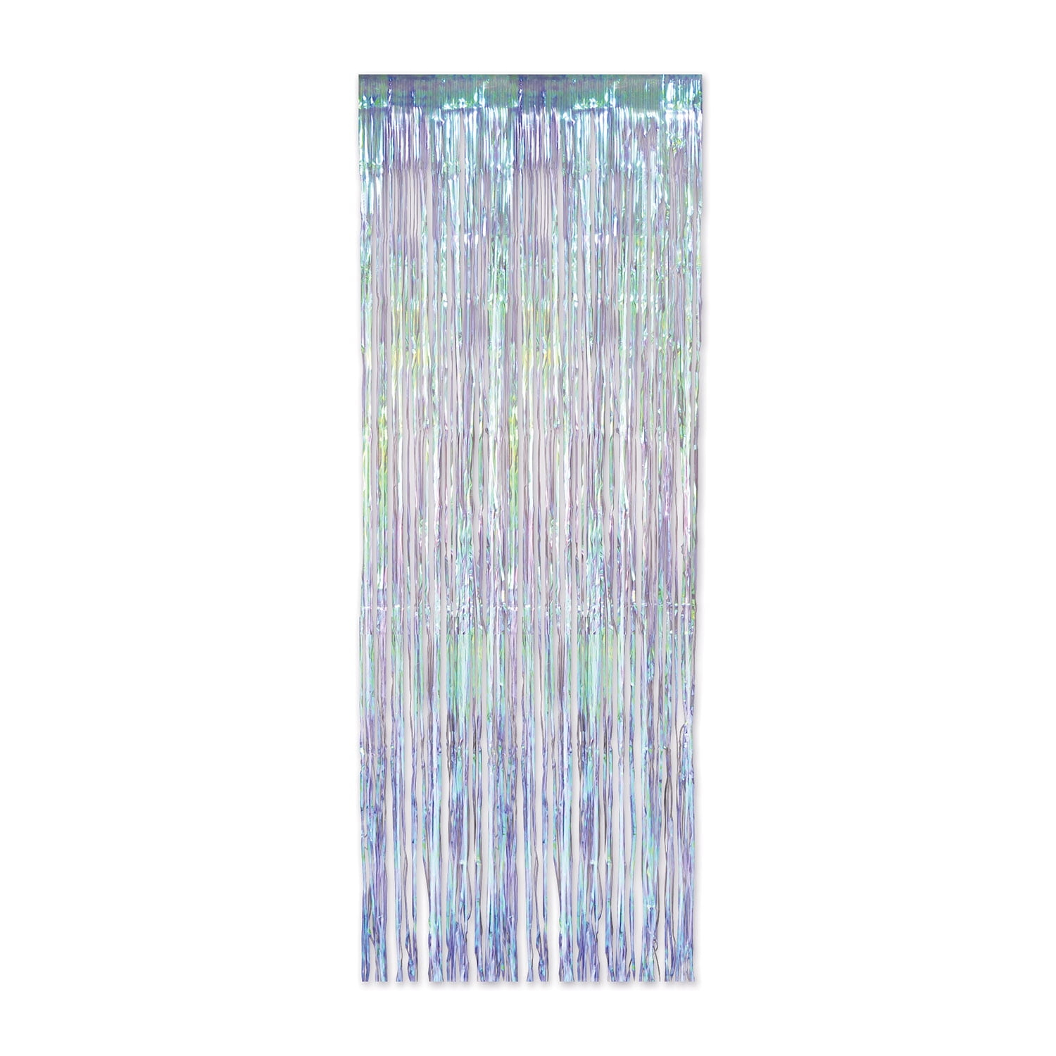 Beistle 1-Ply Iridescent Fringe Curtain, 8' x 3', (1/Pkg) Iridescent