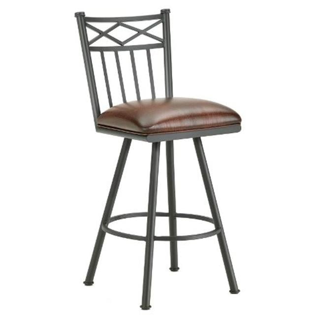 Iron Mountain 1103126 Alexander Swivel Counter Stool- 26 in. Seat Height - Black