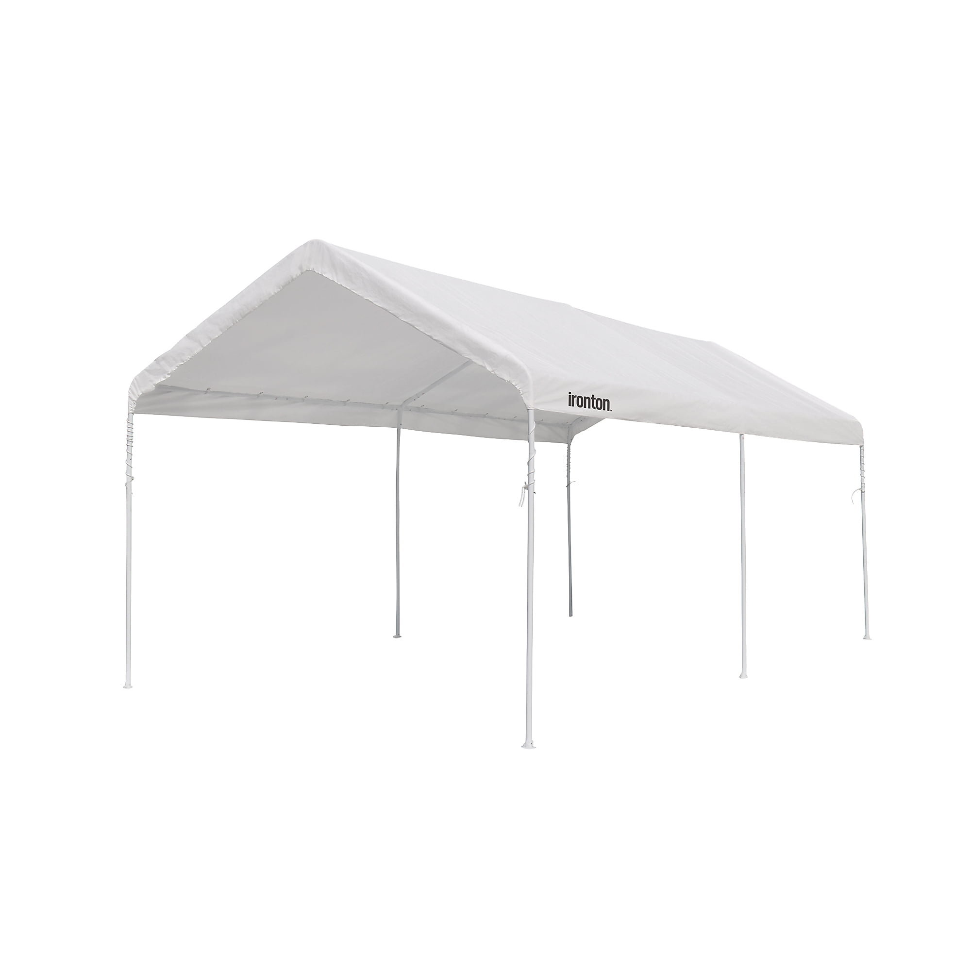 Ironton Carpa con Dosel para Exteriores de 20 Pies. x 10 Pies, Resistencia Comercial, Estructura de Acero, Capa de Polvo Horneada, Cubierta Antidesgarro, Blanco