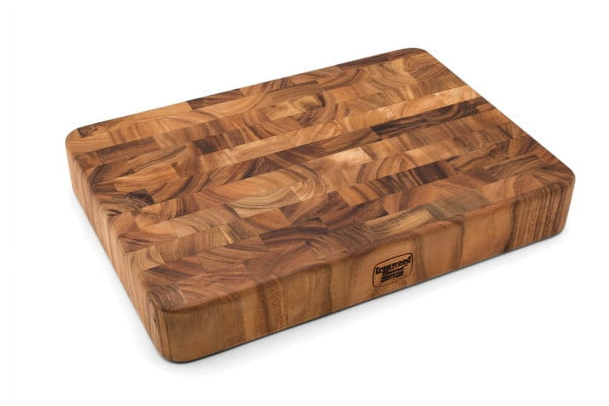 Ironwood Gourmet Union Stock Yard End Grain Butcher Block, Acacia Wood, 14" x 20" x 3"