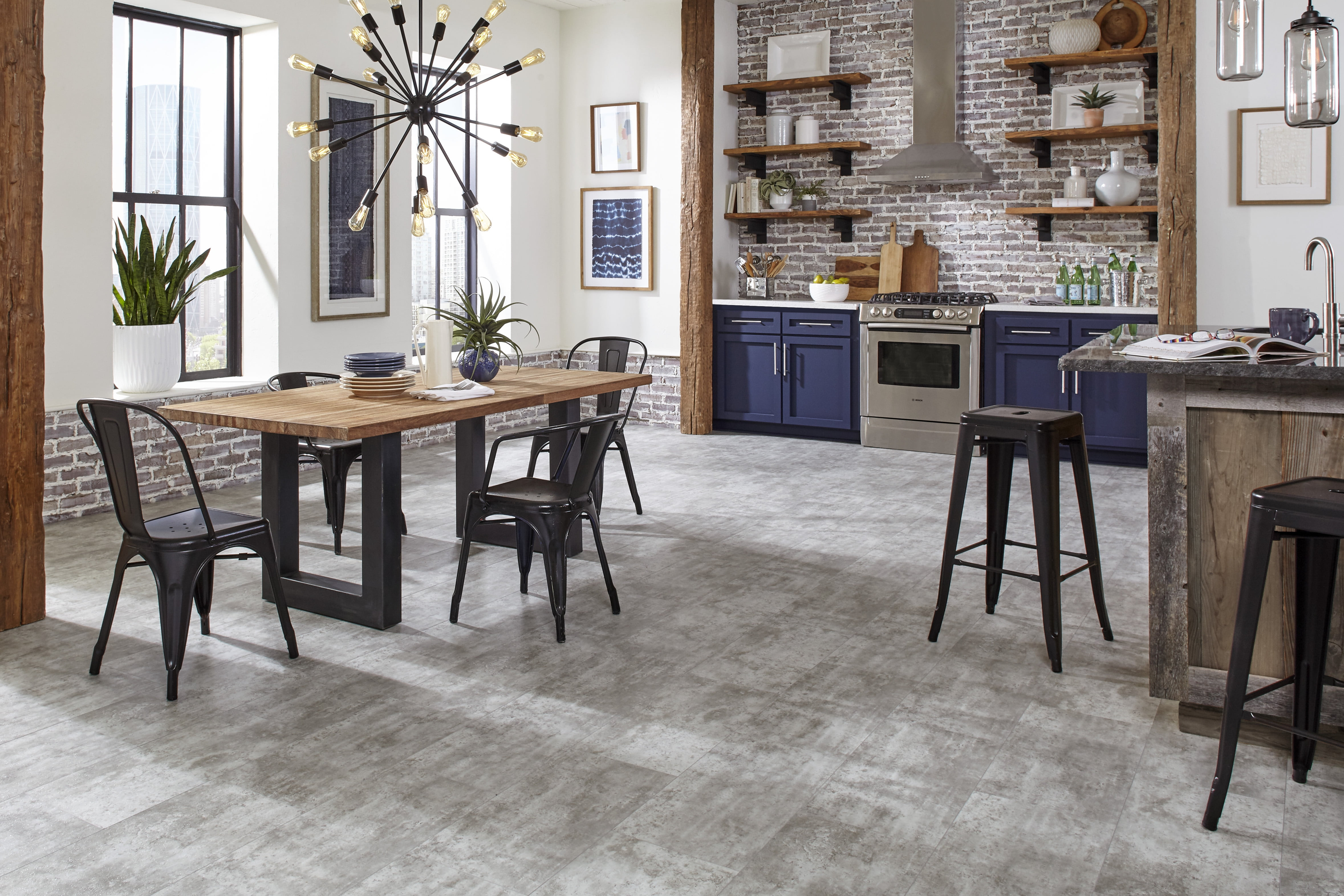 Islander Flooring Roman Colosseum 0.24 In. Thick X 12 In. Width X 24 In. Length Waterproof Rigid Core Painted Bevel Vinyl Tile Flooring (18 Sq. Ft. Per Case - 9 Pieces Per Case)
