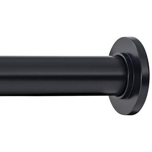 Ivilon Tension Curtain Rod - Spring Tension Rod for Small Windows or Shower, 16 to 24 Inch. Black
