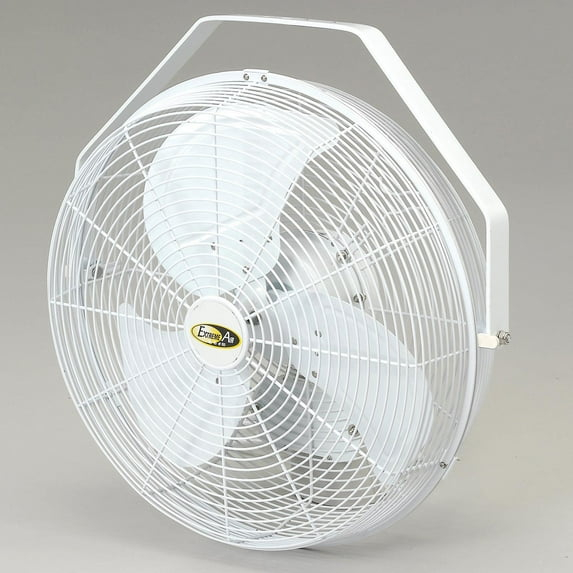 J&D 14" Fan With Wall Ceiling Bracket White, POW14