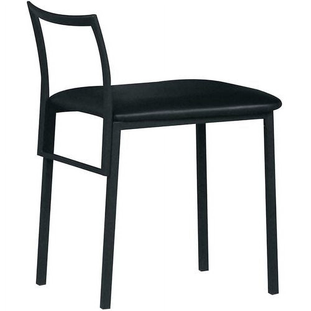 ACME Senon Faux Leather Upholstered Armless Chair in Black