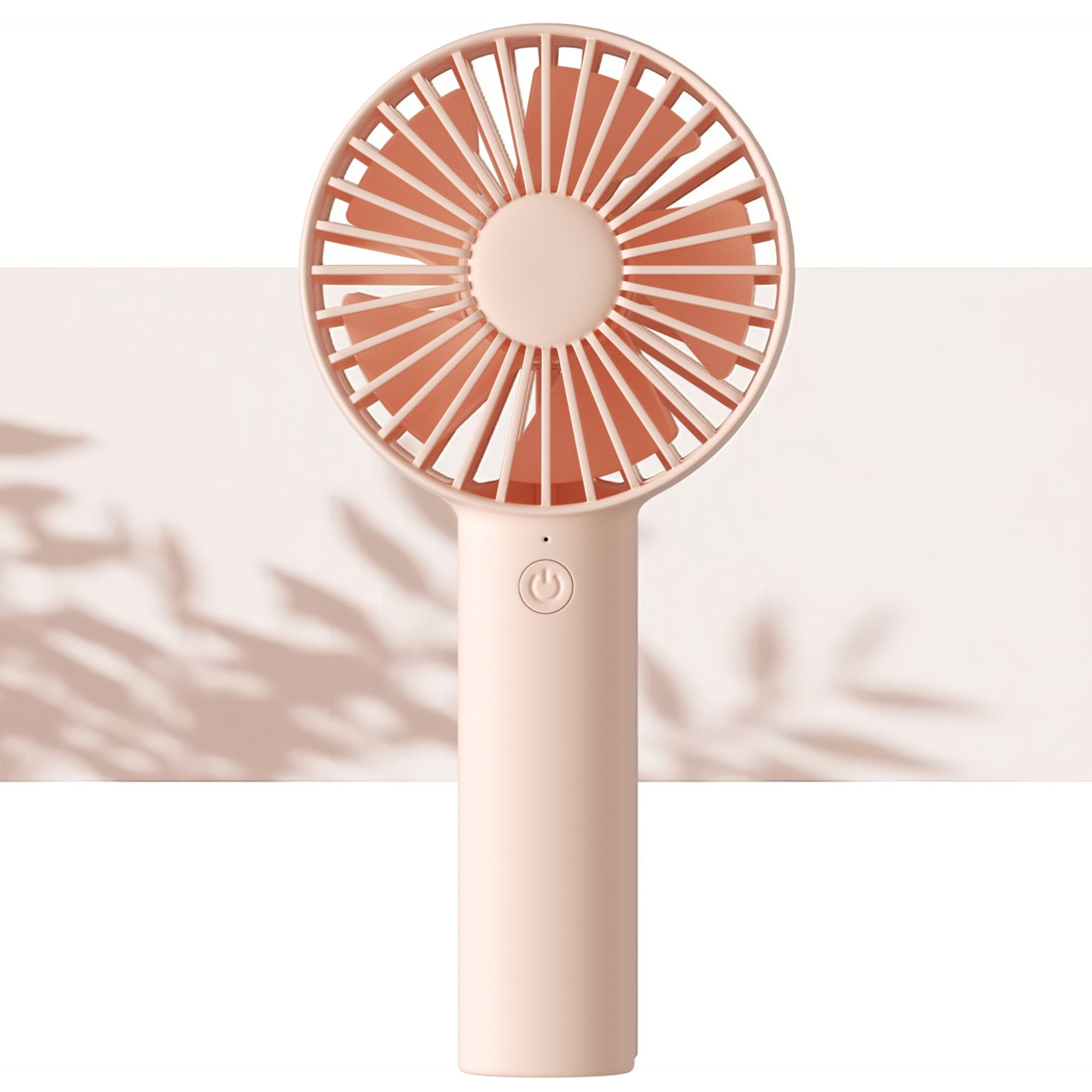 JISULIFE Handheld Fan, Portrable Mini Fan with 3 Speed, USB Rechargeable Personal Fan Battery Operated for Outdoor, Office, Travel -Pink
