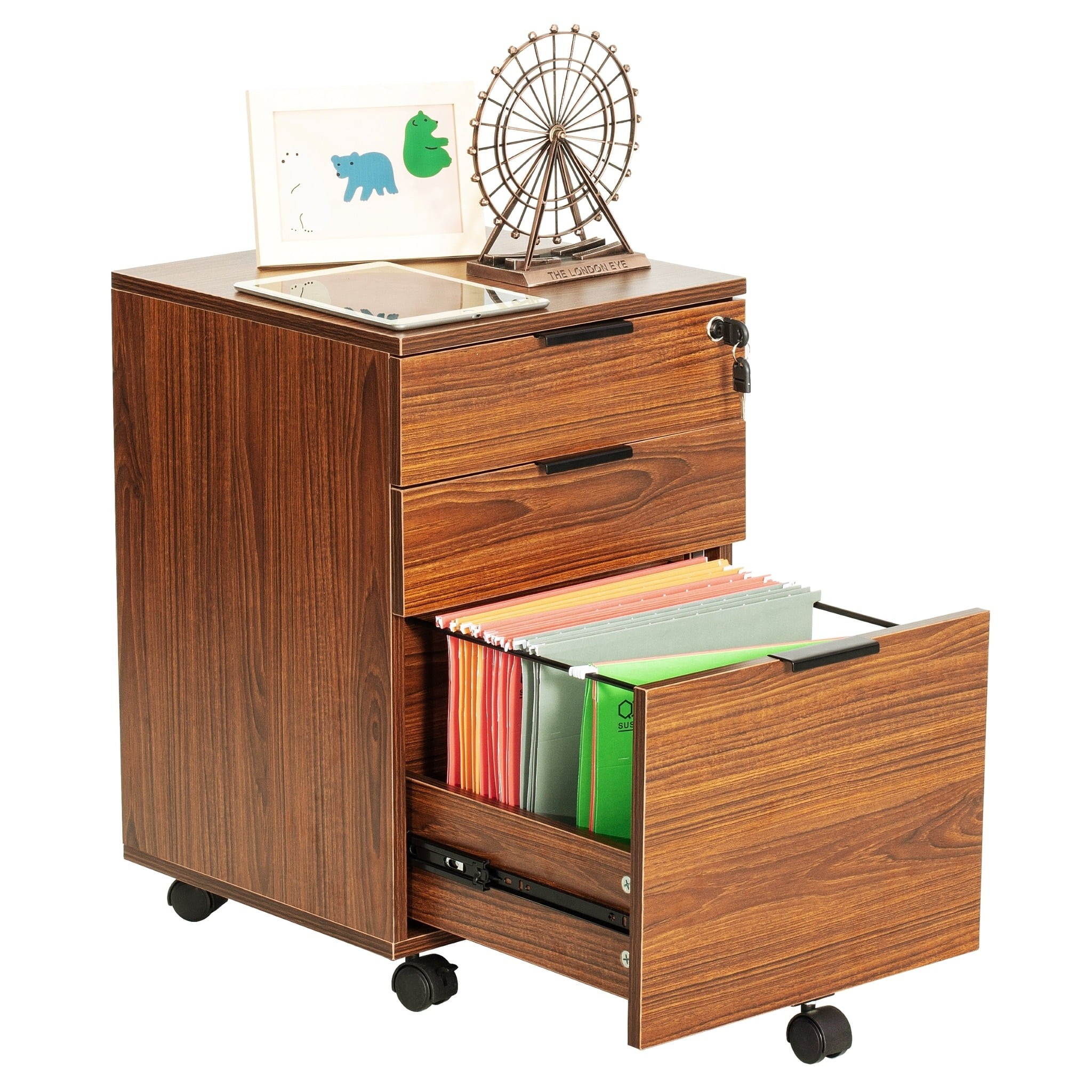 Zipcode Design™ Gosser 15.7'' Wide 3 -Drawer Mobile File Cabinet