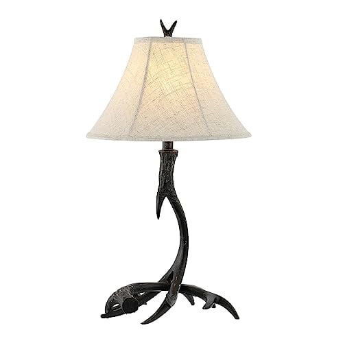 JONATHAN Y JYL6305C Antler 27.5" Rustic Resin LED Table Lamp, Traditional for living room, dinning room, bedroom, office Bulb Included, Black