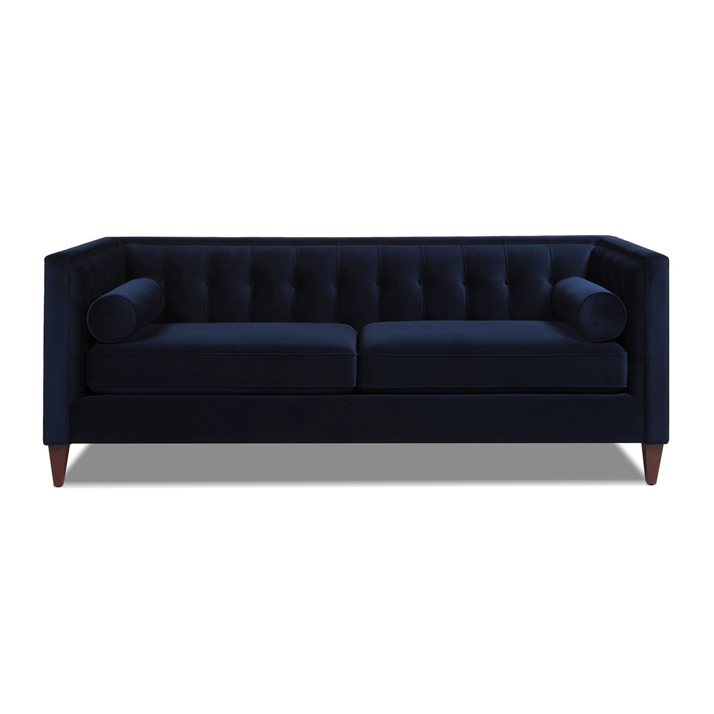 Jack 84" Tufted Tuxedo Sofa Double Cushion Dark Navy Blue