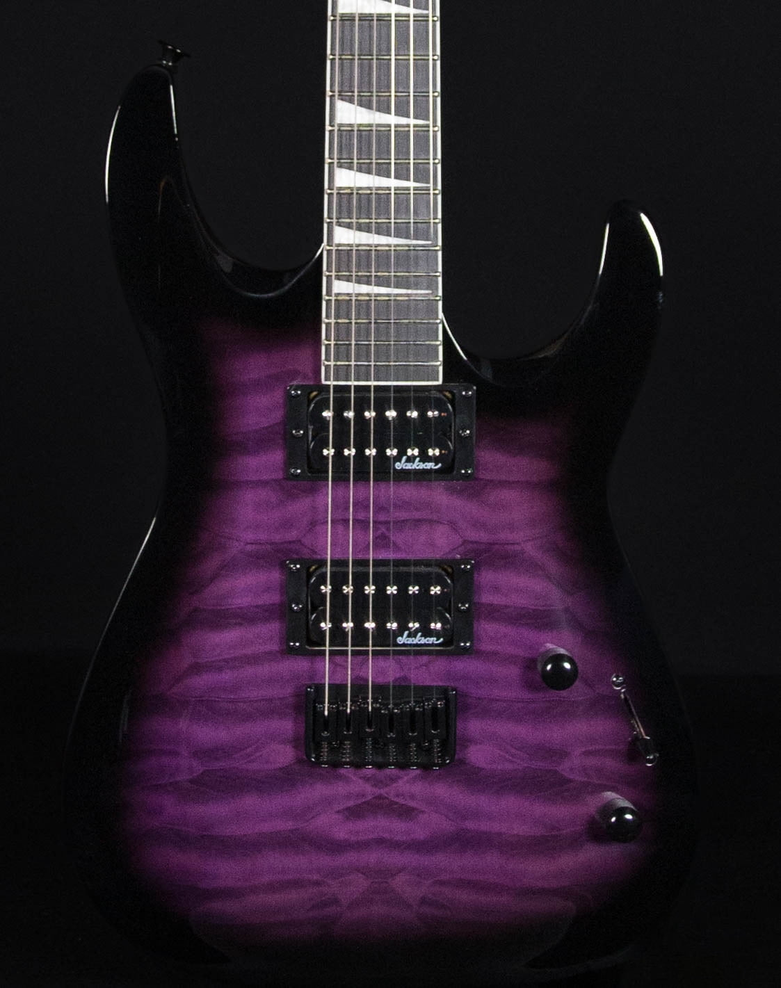 Jackson JS32Q DKA HT JS Series Dinky Arch Top Electric Guitar, Transparent Purple Burst