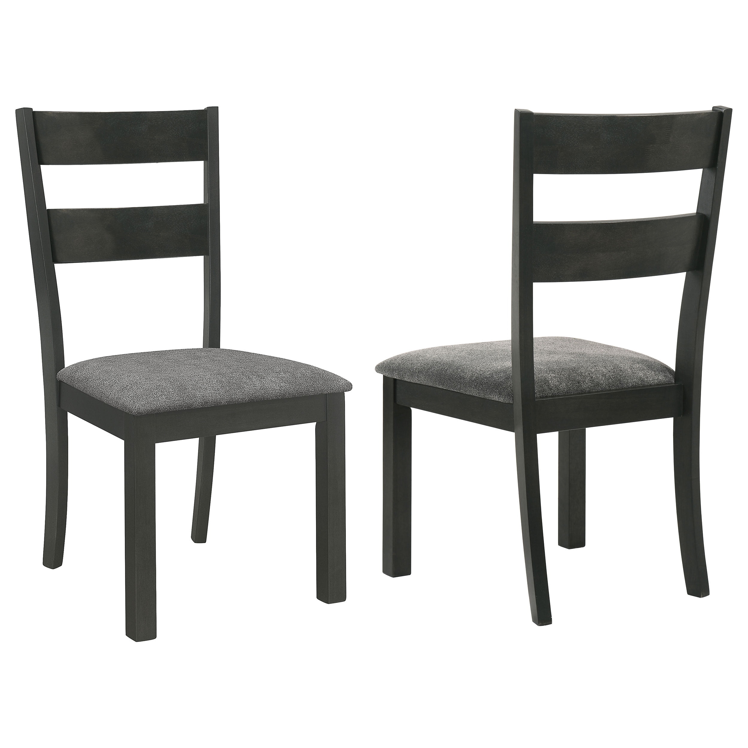 Coaster Jakob Wood Dining Chairs with Ladder Back in Black