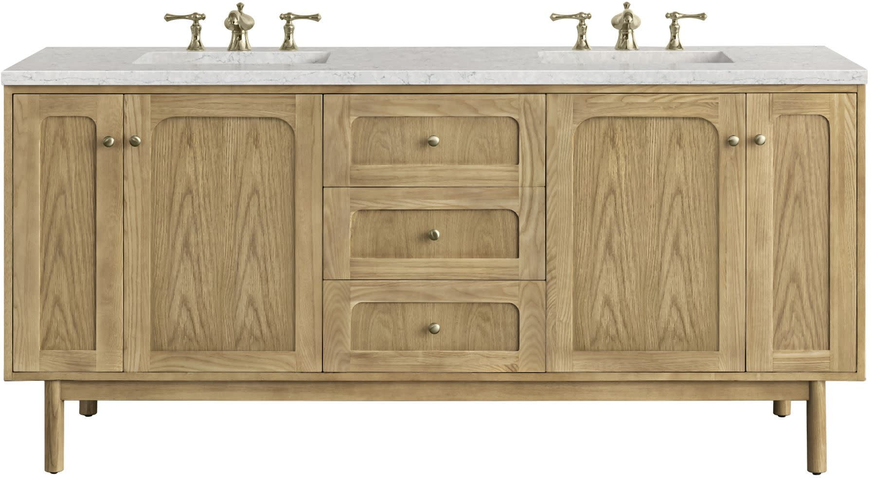 James Martin Vanities 388-V72d-Rg-Gw Columbia 72" Double Basin Wood Vanity Set -