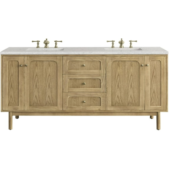 James Martin Vanities 388-V72d-Rg-Gw Columbia 72" Double Basin Wood Vanity Set -