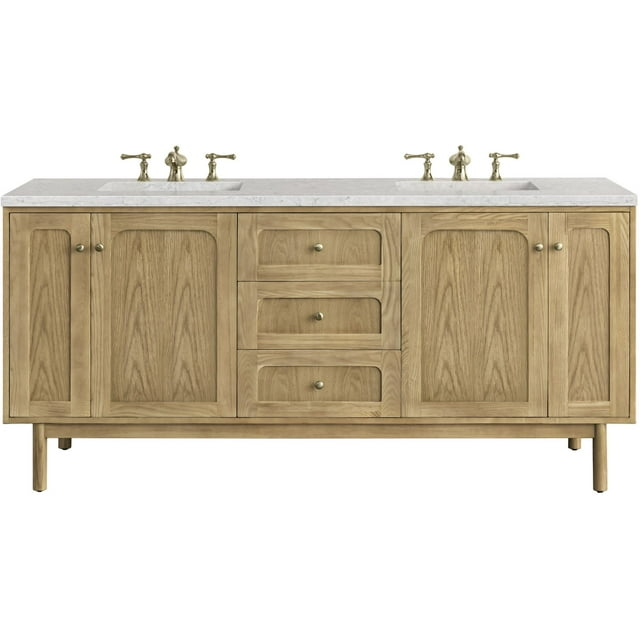 James Martin Vanities 388-V72d-Rg-Gw Columbia 72" Double Basin Wood Vanity Set -