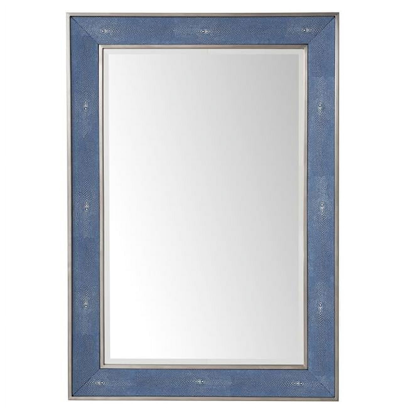 James Martin Vanities Element 28" Mirror, Silver w/ Delft Blue