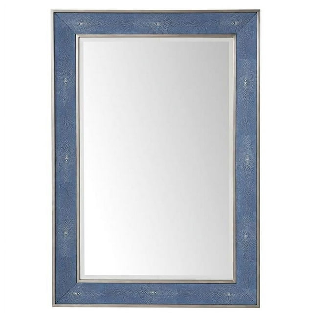James Martin Vanities Element 28" Mirror, Silver w/ Delft Blue
