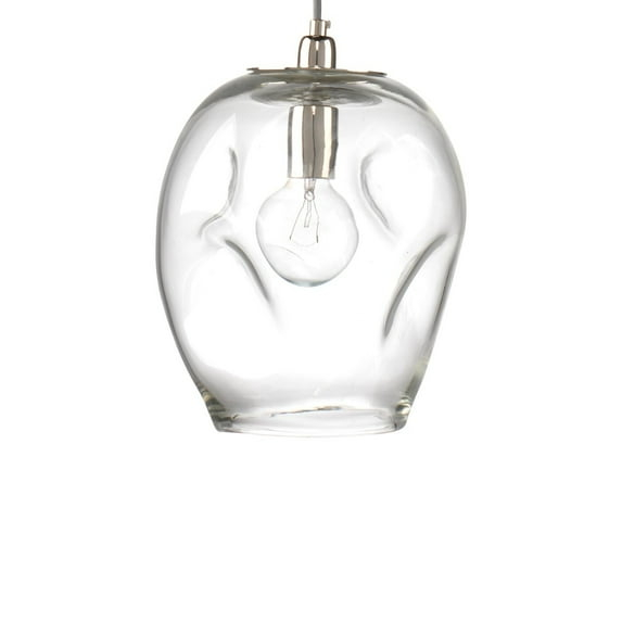 Jamie Young Co Colgante Grande de Cristal con Hoyuelos Costeros en Transparente/plata