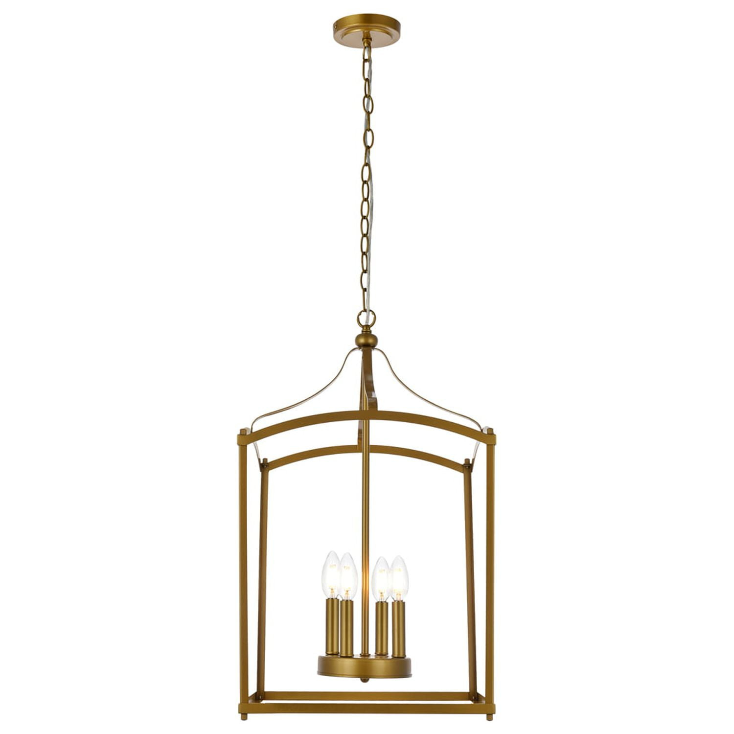 Janet 4 lights pendant in brass