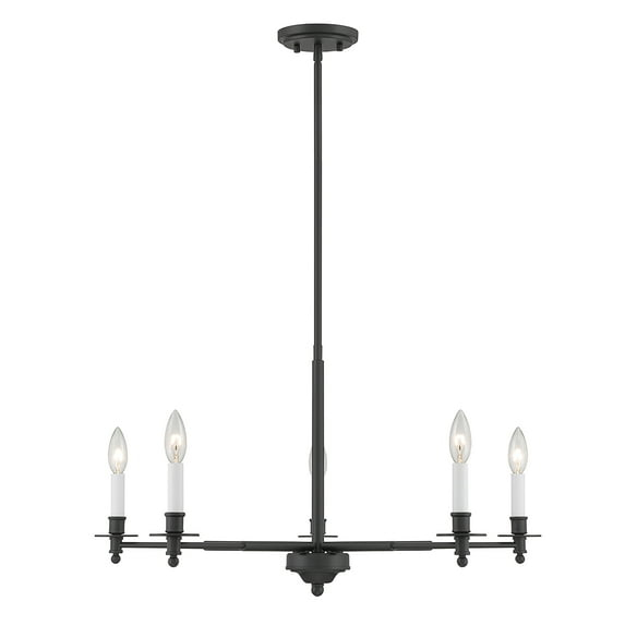 Jasmine 5-Light Chandelier in Matte Black