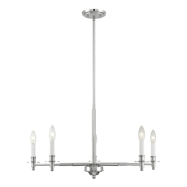 Savoy House Jasmine 5 - Light Chandelier in  Polished Nickel