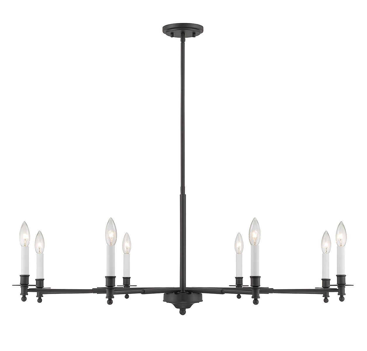 Jasmine 8-Light Chandelier in Matte Black