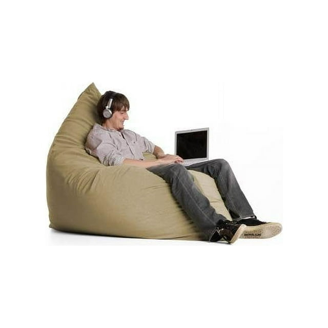 Jaxx Pillow Saxx 5.5-Foot - Huge Bean Bag Floor Pillow and Lounger, Camel