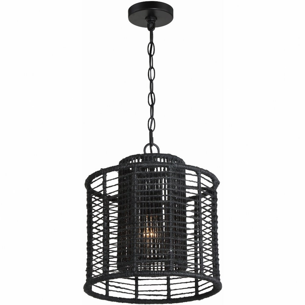 Crystorama Lighting Jayna 1 - Light Pendant in  Matte Black