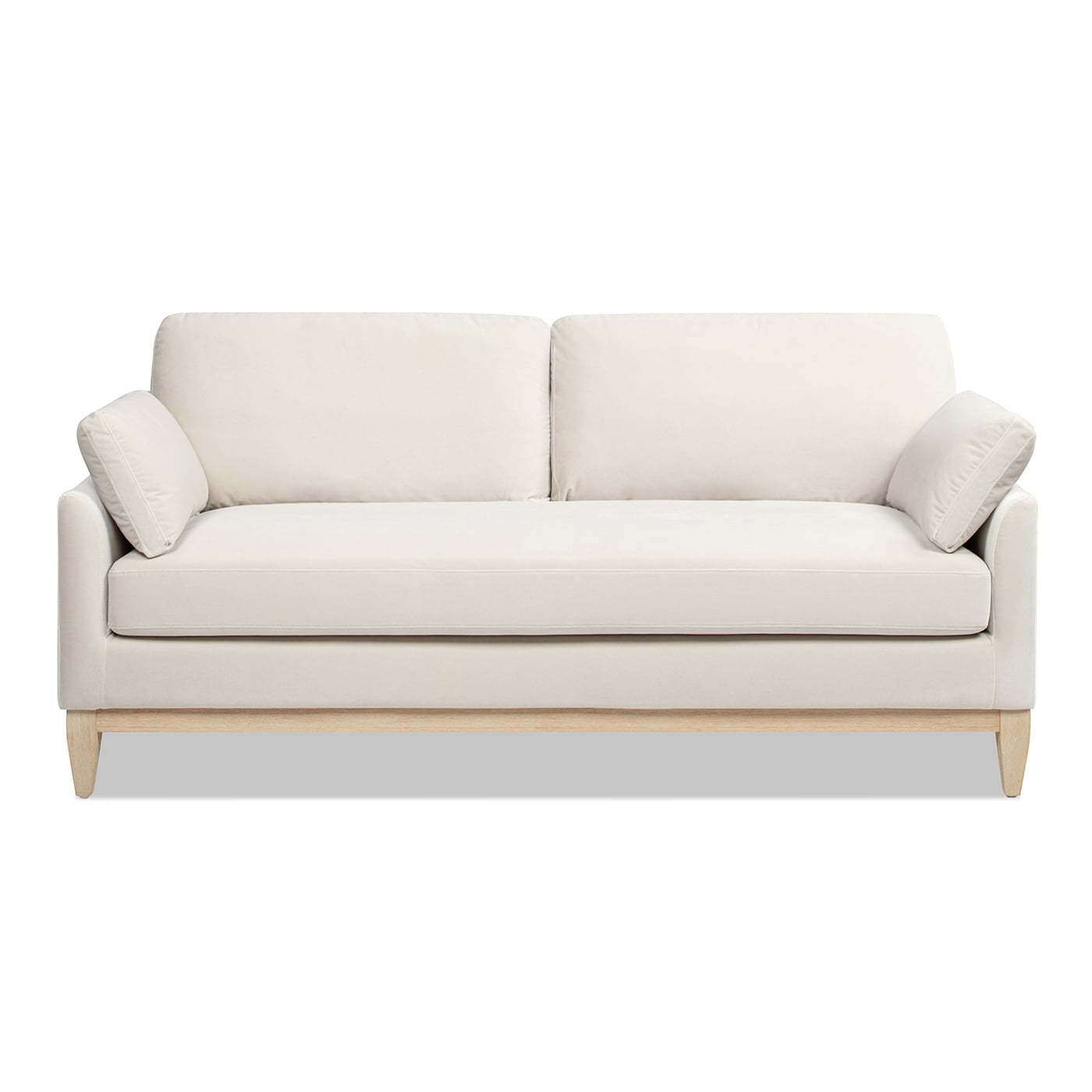 Jennifer Taylor Home Pasadena 75.5" Modern Farmhouse Sofa, French Beige Performance Velvet