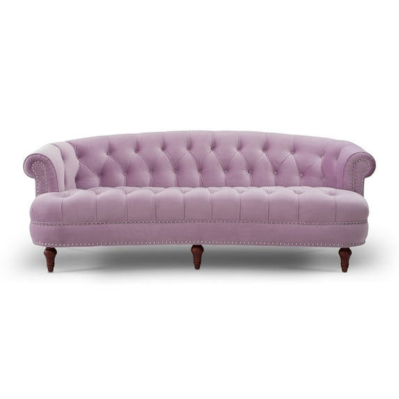 Jennifer Taylor Home La Rosa 84" Chesterfield Living Room Tufted Sofa Couch, Lavender