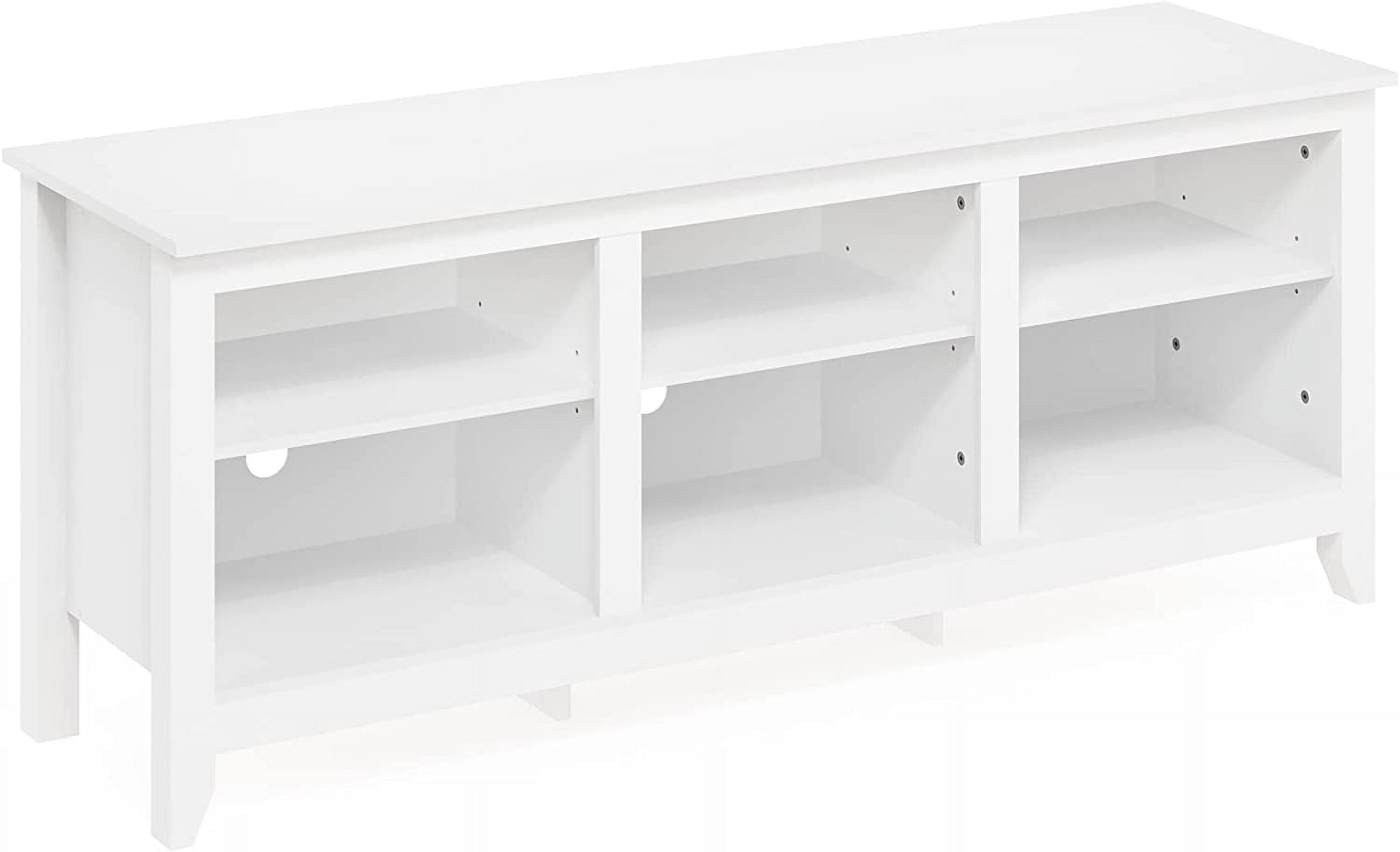 Furinno Jensen TV Entertainment Center for TV up to 65 Inch, Solid White