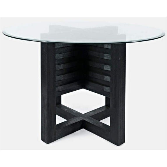 Jofran Altamonte Contemporary 48" Round Dining Table with Glass Top