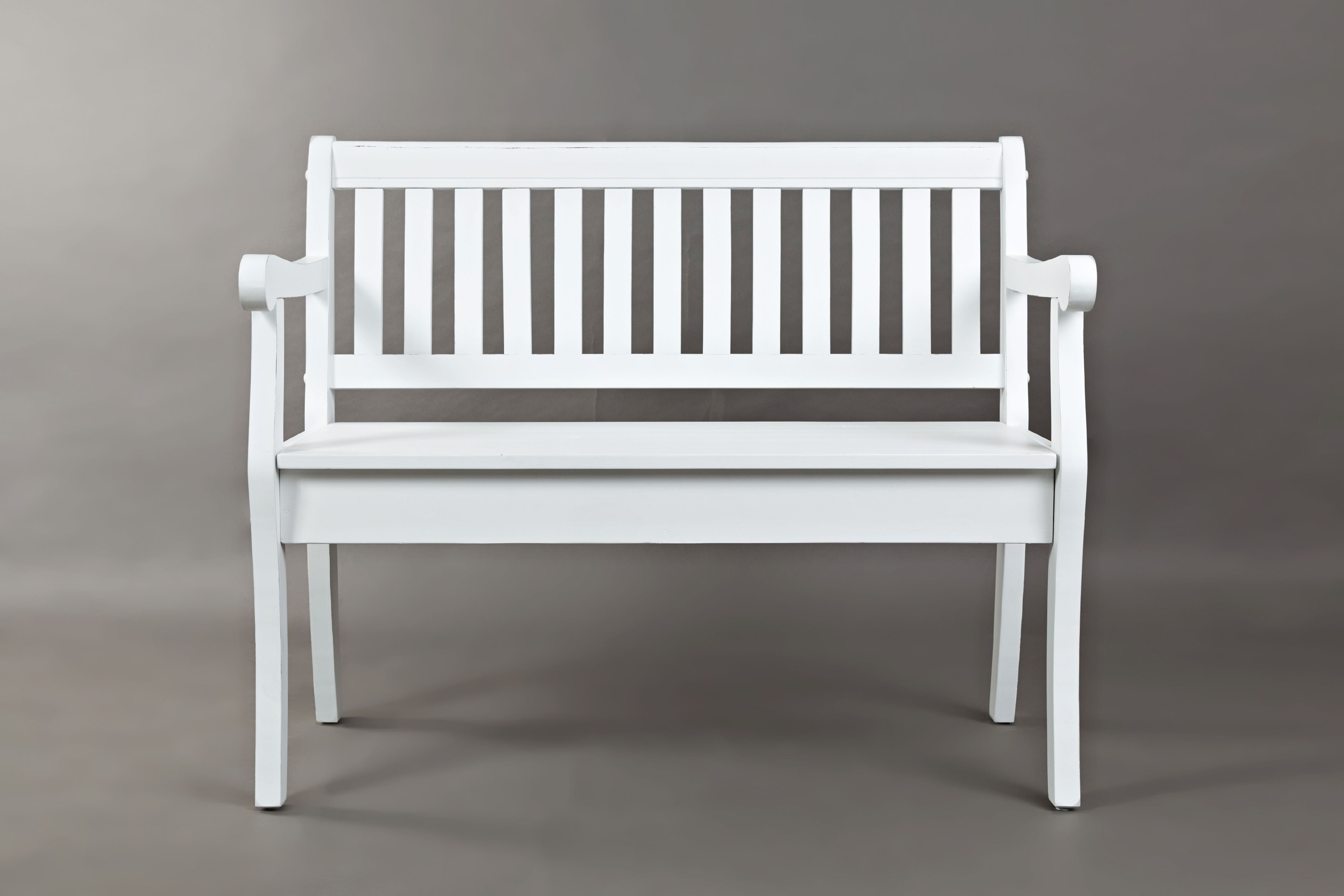 Jofran Artisan's Craft 42" Rustic Farmhouse Distressed Solid Wood Storage Bench