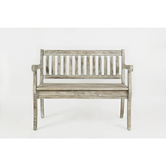 Jofran Artisan's Craft 42" Rustic Farmhouse Distressed Solid Wood Storage Bench