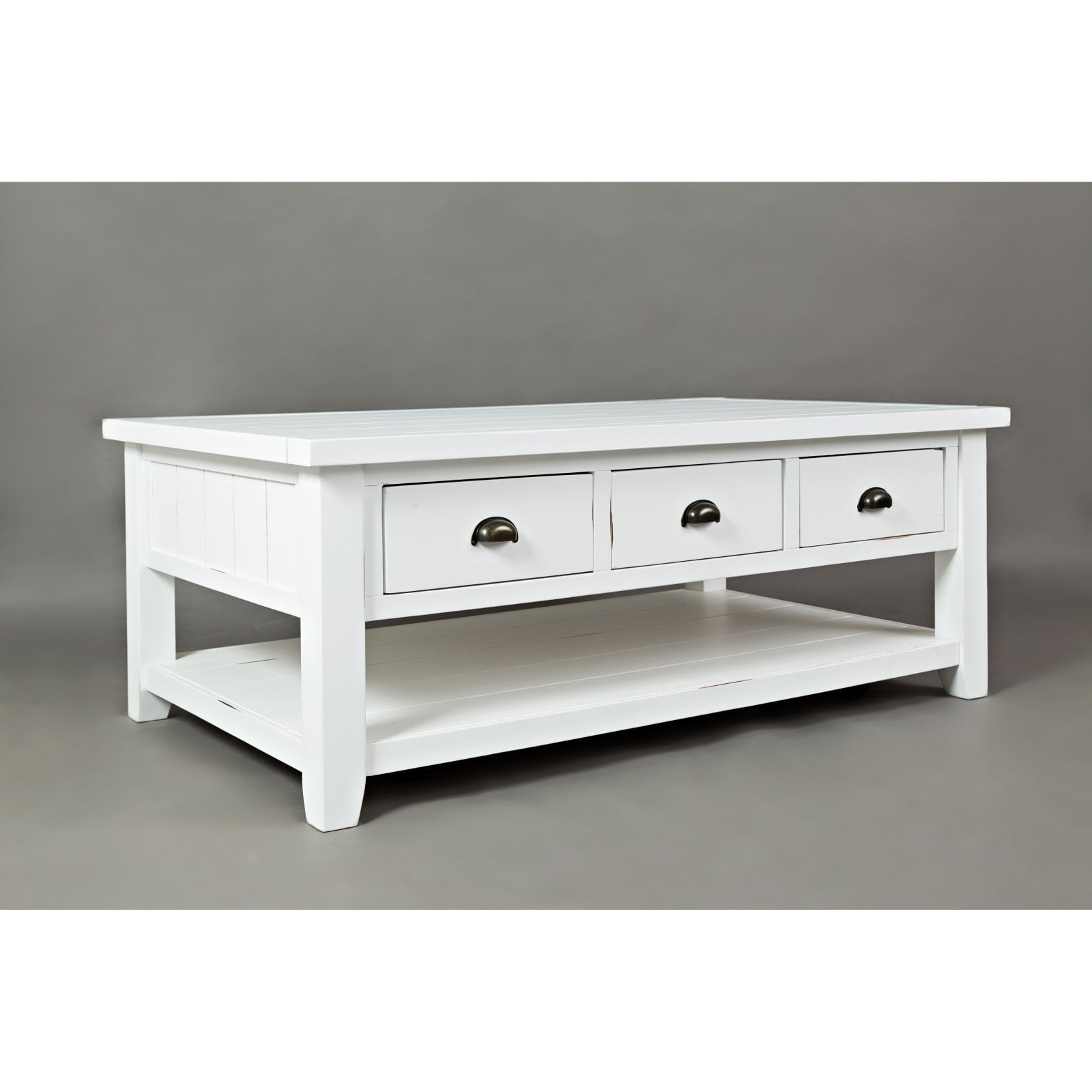 Jofran Artisan's Craft Rustic Farmhouse Distressed Solid Wood Coffee Table
